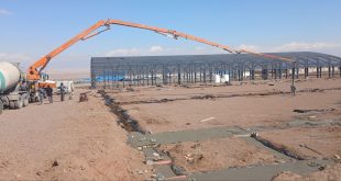 اجرای فونداسیون شرکت پایون هور در شهرک صنعتی امید البرز
