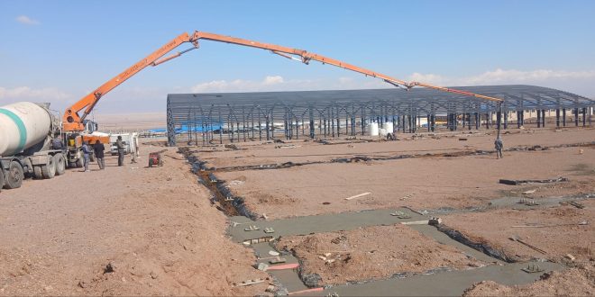 اجرای فونداسیون شرکت پایون هور در شهرک صنعتی امید البرز