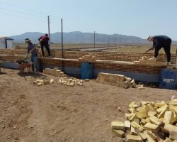 اجرای دیوار کشی محوطه در شهرک صنعتی امید البرز