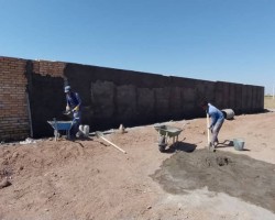 اجرای دیوار کشی محوطه در شهرک صنعتی امید البرز