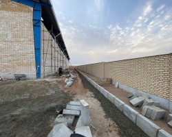 جدول کشی محوطه سوله در امید البرز جدول کشی محوطه سوله