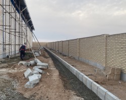 جدول کشی محوطه سوله در امید البرز جدول کشی محوطه سوله