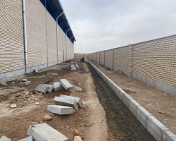 جدول کشی محوطه سوله در امید البرز جدول کشی محوطه سوله