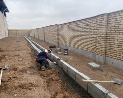 جدول کشی محوطه سوله در امید البرز جدول کشی محوطه سوله